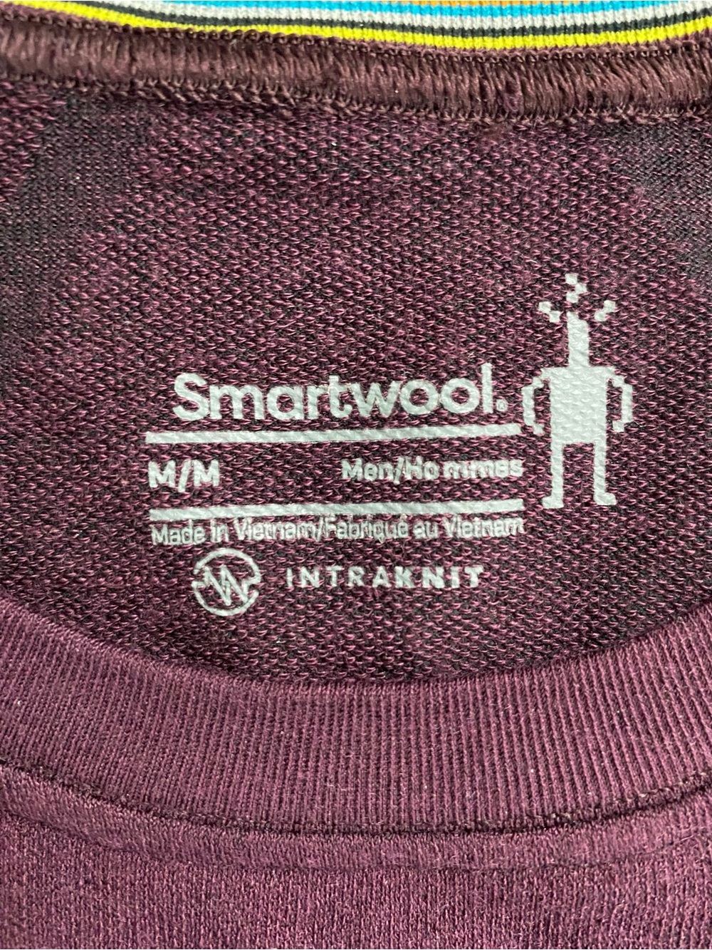 Smartwool Intraknit Active Base Layer Long Sleeve Top | Eggplant/Black - Picture 13 of 16
